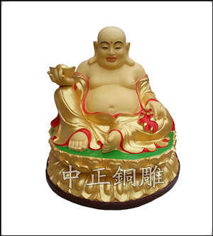 貼金彌勒佛銅像