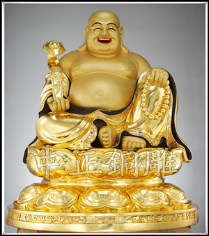 貼金彌勒佛銅像