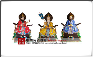銅三清雕塑