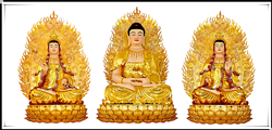 西方三圣銅像