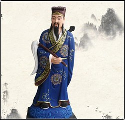彩繪呂洞賓銅像